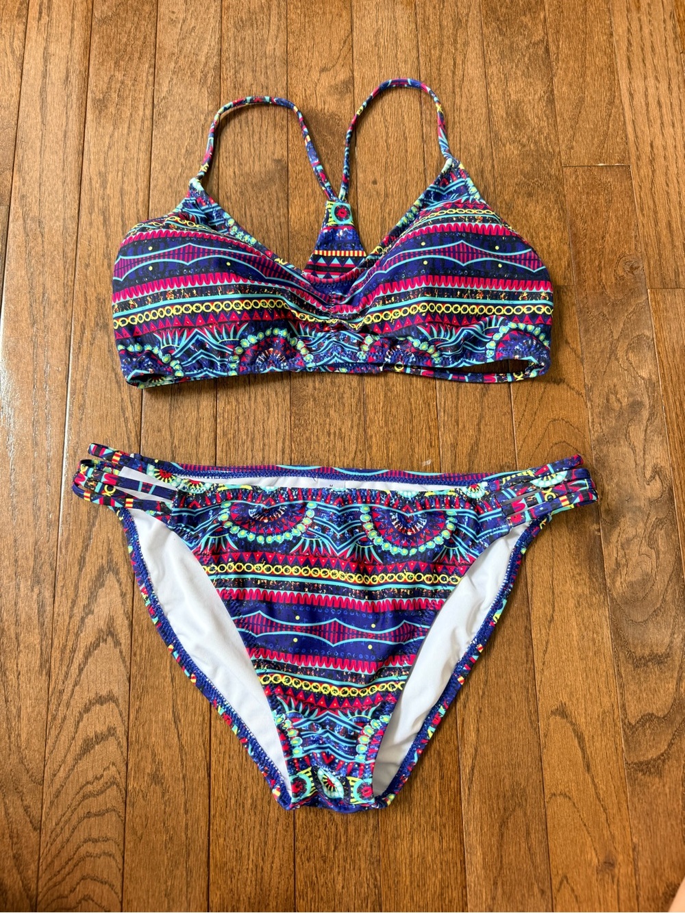 Multicolor Patterned Two-Piece BikiniSwim Set